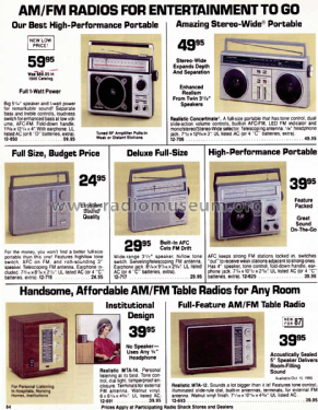 Realistic Concertmate 12-706; Radio Shack Tandy, (ID = 1338868) Radio