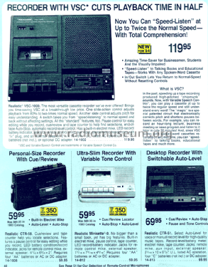 Realistic CTR-51 14-813; Radio Shack Tandy, (ID = 1374161) R-Player