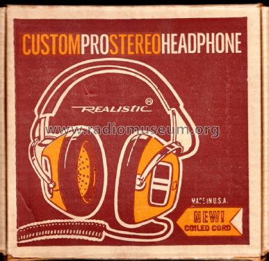 Realistic Custom Pro Stereo Headphones 33-1002; Radio Shack Tandy, (ID = 1923526) Parleur