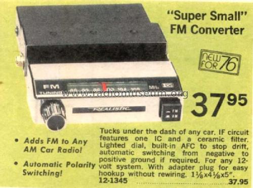 Realistic FM Converter 12-1345; Radio Shack Tandy, (ID = 2968943) Converter