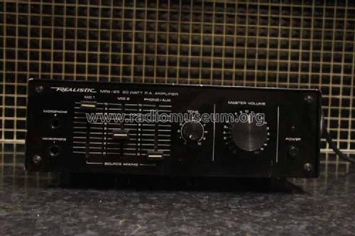 Realistic MPA-25 32-2033; Radio Shack Tandy, (ID = 1698037) Ampl/Mixer