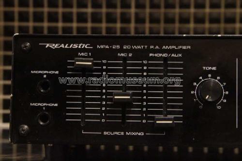 Realistic MPA-25 32-2033; Radio Shack Tandy, (ID = 1698039) Ampl/Mixer