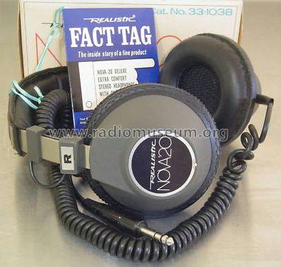 Realistic Nova 20 HiFi Stereo Headphone 33-1038; Radio Shack Tandy, (ID = 843625) Speaker-P