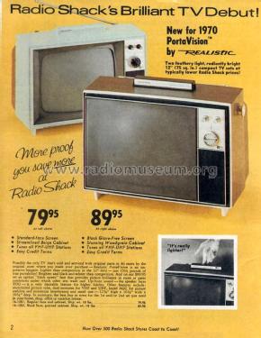 Realistic PortaVision 16-1251; Radio Shack Tandy, (ID = 2036924) Television