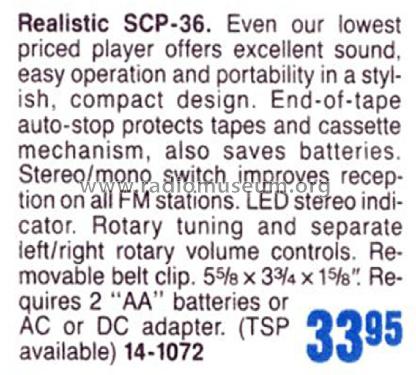 Realistic SCP-36 14-1072; Radio Shack Tandy, (ID = 1769815) Radio