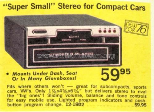 Realistic Stereo 8 Player 12-1802 ; Radio Shack Tandy, (ID = 2969882) R-Player