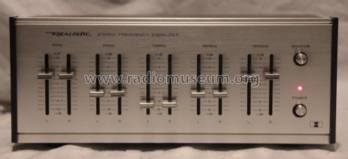 Realistic Stereo Frequency Equalizer 31-1987; Radio Shack Tandy, (ID = 2229510) Ampl/Mixer