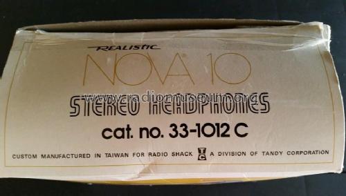 Realistic Stereo Headphones - NOVA 10 Cat. No. 33-1012C; Radio Shack Tandy, (ID = 1726699) Speaker-P