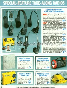 Realistic Stereo Mate Headset Radio 12-128; Radio Shack Tandy, (ID = 1775806) Radio