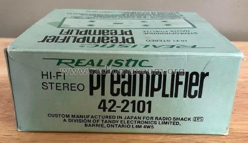 Realistic Stereo Pre-Amplifier LL 41052 Catalog No.: 42-2101; Radio Shack Tandy, (ID = 2814400) Ampl/Mixer