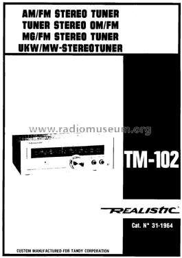 TM-102 Cat. No.= 31-1964; Radio Shack Tandy, (ID = 1889830) Radio