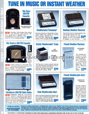 Realistic Weatheradio 12-143; Radio Shack Tandy, (ID = 1764502) Radio