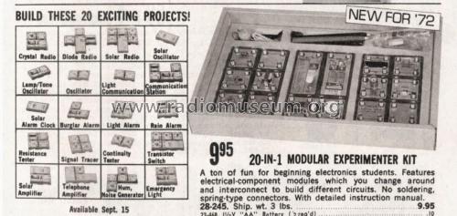 Science Fair 20 in 1 Electronic Modular Experiment Kit Cat. No. 28-245; Radio Shack Tandy, (ID = 3080521) Kit