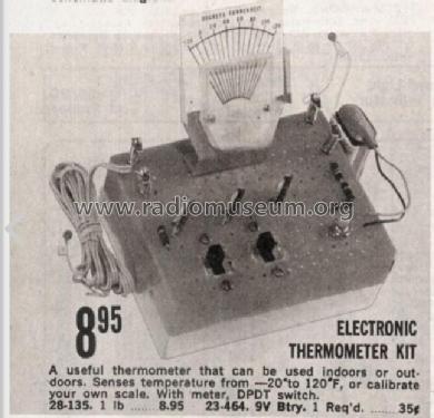 Science Fair Indoor-OutdoorThermometer P-box 28-135; Radio Shack Tandy, (ID = 2734401) Kit