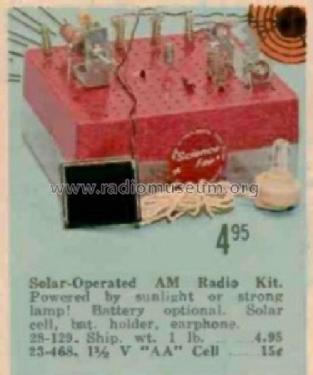 Science Fair Solar Operated Radio in a P-box 28-129; Radio Shack Tandy, (ID = 2733872) Kit