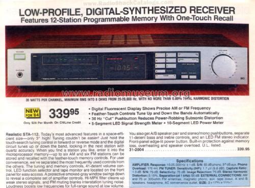 STA-112 Cat. No.= 31-2004; Radio Shack Tandy, (ID = 2717990) Radio