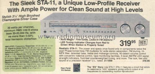 STA-11 Cat. No.= 31-1999; Radio Shack Tandy, (ID = 2718741) Radio