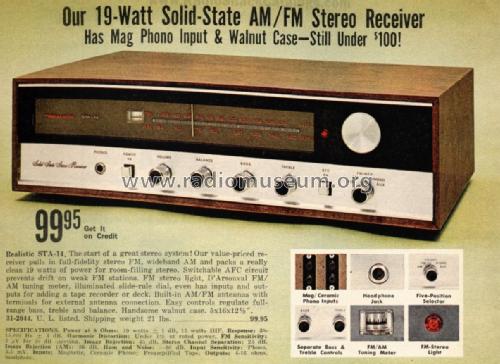 STA-14 Cat. No.= 31-2044; Radio Shack Tandy, (ID = 2722775) Radio