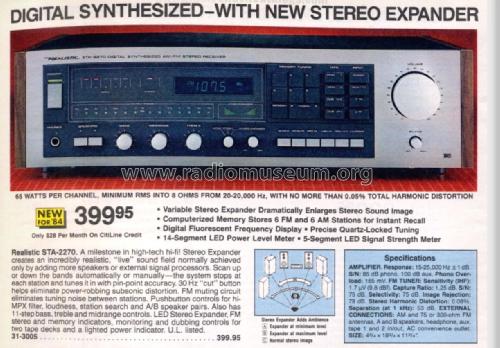 STA-2270 Cat. No.= 31-3005; Radio Shack Tandy, (ID = 2717987) Radio