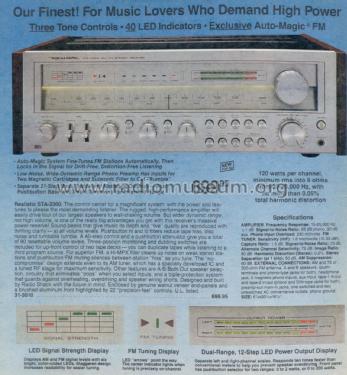 STA-2300 Cat. No.= 31-3010; Radio Shack Tandy, (ID = 2718868) Radio