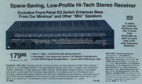 STA-700 Cat. No.= 31-1969; Radio Shack Tandy, (ID = 2719139) Radio