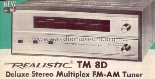 Stereo FM-AM Tuner TM-8D Cat. No.= 31R2010; Radio Shack Tandy, (ID = 2730045) Radio