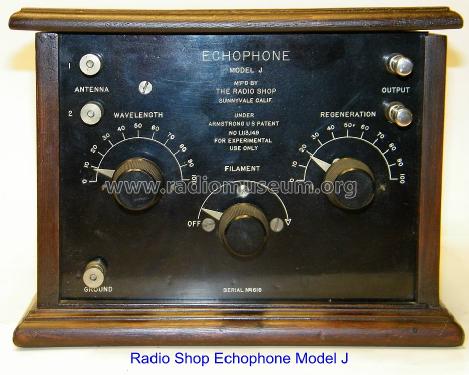 1-Tube Regenerative Receiver Model J; Radio Shop, The (ID = 1417507) Radio