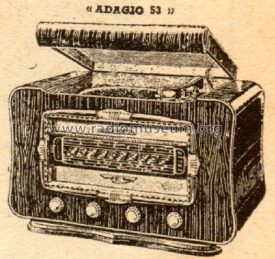 Adagio 53 Radio Radio Toucour; Paris, build 1953, 1 pictures, France ...