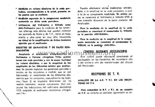 Analizador Electrónico - Signal Tracer - Valgifson T-4; Radio Watt Valgifson (ID = 2409104) Equipment