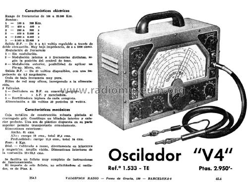 Oscilador de RF V-4 - Valgifson; Radio Watt Valgifson (ID = 1884836) Equipment
