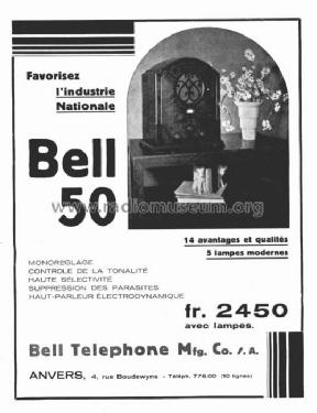 Bell 50 ~ ; Bell Telephone Mfg. (ID = 126949) Radio