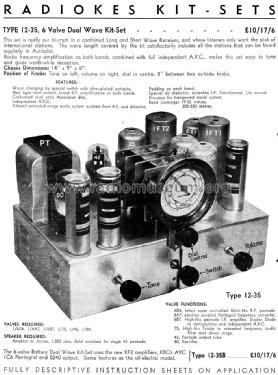 6 Valve Dual Wave Kit-Set 12-35; Radiokes; Sydney (ID = 1790307) Bausatz