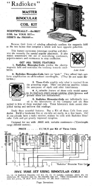 Binocular Coil Kit ; Radiokes; Sydney (ID = 1791172) Radio part