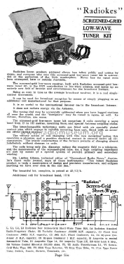 Screen Grid Low Wave Tuner kit ; Radiokes; Sydney (ID = 1789316) Bauteil