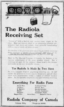 Radiola Receiving Set No. 2; Radiola Company of (ID = 2564301) Radio