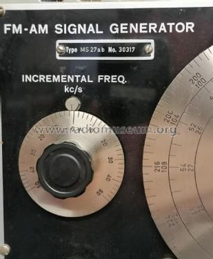 FM-AM Signal Generator MS27ab; Radiometer; (ID = 2627161) Equipment