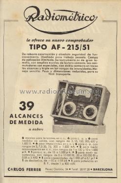 Comprobador AF-215/51; Radiométrico, Carlos (ID = 1943826) Ausrüstung