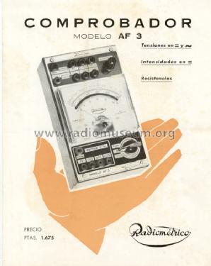 Comprobador AF-3; Radiométrico, Carlos (ID = 743334) Equipment