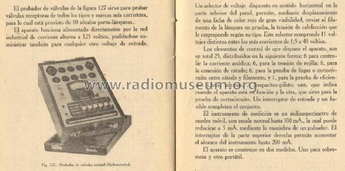 Comprobador de válvulas AF-5; Radiométrico, Carlos (ID = 1883851) Equipment