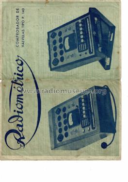 Comprobador de válvulas P-140; Radiométrico, Carlos (ID = 2903030) Equipment