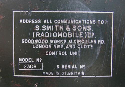 230R Smith&Sons; Radiomobile Ltd., (ID = 1204620) Car Radio