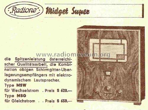 Midget Super MSG; Radione RADIO (ID = 945878) Radio