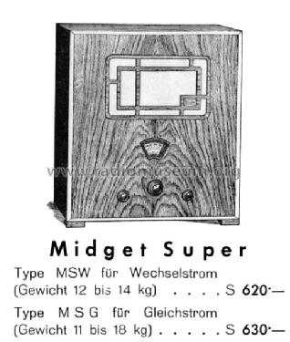 Midget-Super MSW; Radione RADIO (ID = 2445894) Radio