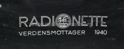 Verdensmottager 1940; Radionette; Oslo (ID = 2092834) Radio