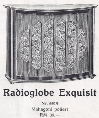 Radioglobe Exquisit; Radiophon Company, (ID = 1362352) Speaker-P