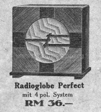 Radioglobe Perfect ; Radiophon Company, (ID = 367765) Speaker-P