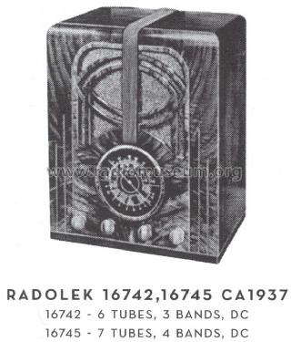 16742 ; Radolek Co., Chicago (ID = 1570662) Radio