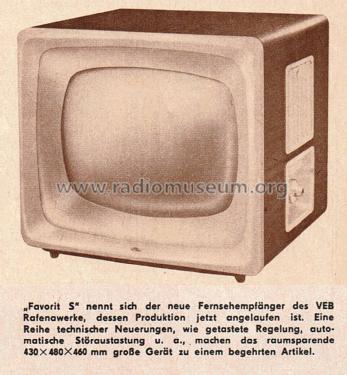 Favorit FE60000 ; Rafena Werke (ID = 2608455) Televisore