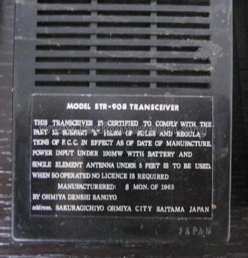 9-Transistor Transceiver - Citizens Band - Walkie-Talkie STR-908; Raleigh Kaysons (ID = 1758763) Ciudadana