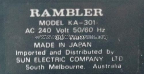 Stereo Amplifier KA-301; Rambler brand, Sun (ID = 2941138) Ampl/Mixer